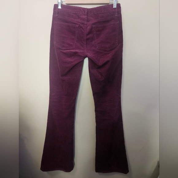 GAP 1969 Perfect Boot Women's Size 26R Burgundy Corduroy Pants Cotton Blend - Picture 2 of 5